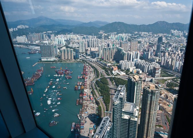 SKY100 HongKong's viewing deck